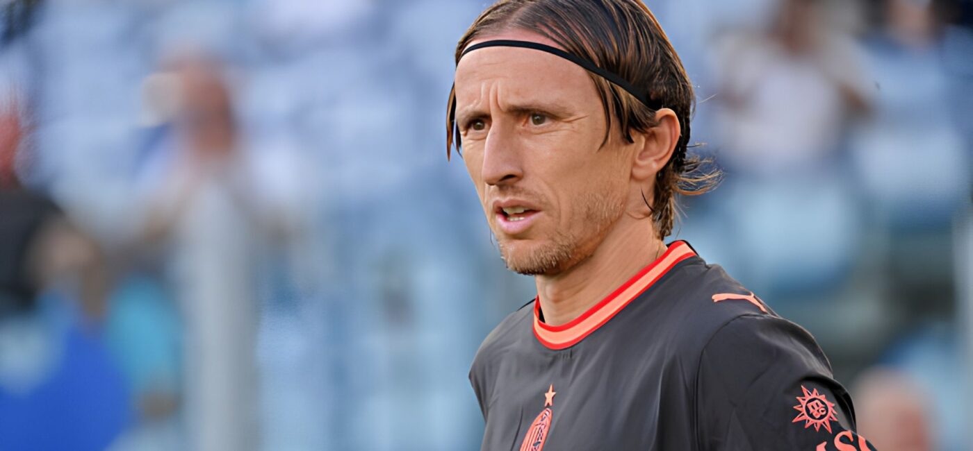 Imagen de Luka Modrić con el AC Milan