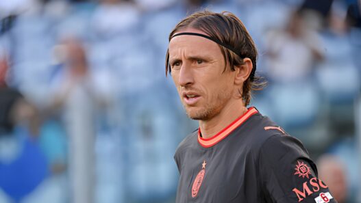 Imagen de Luka Modrić con el AC Milan