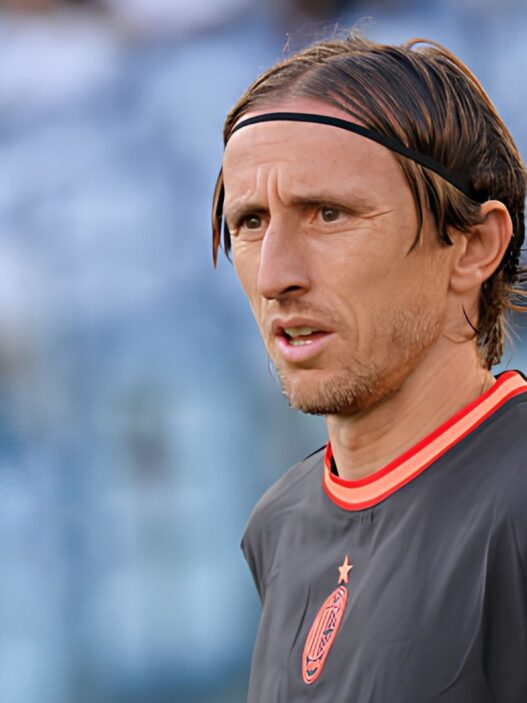 Imagen de Luka Modrić con el AC Milan