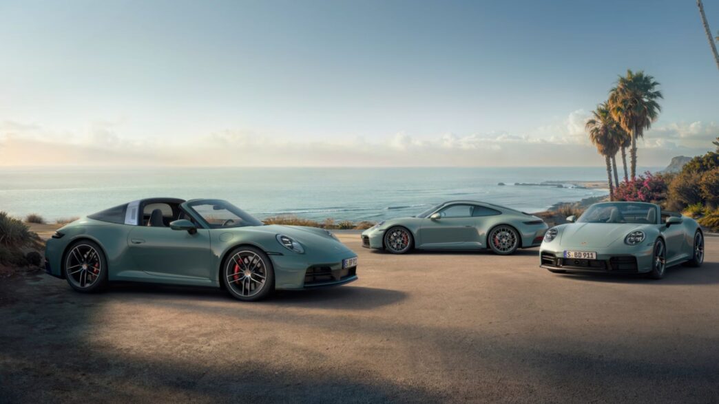 Foto de los tres modelos 911 de Porsche