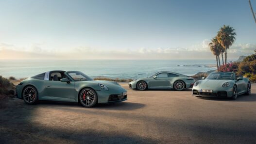 Foto de los tres modelos 911 de Porsche