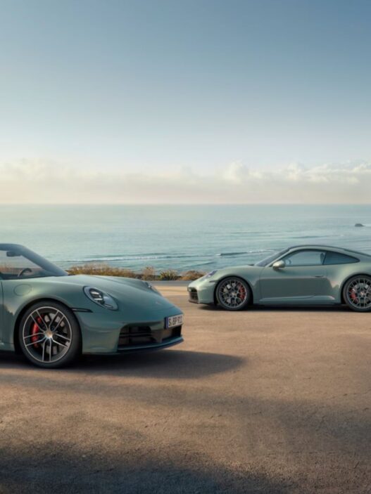 Foto de los tres modelos 911 de Porsche