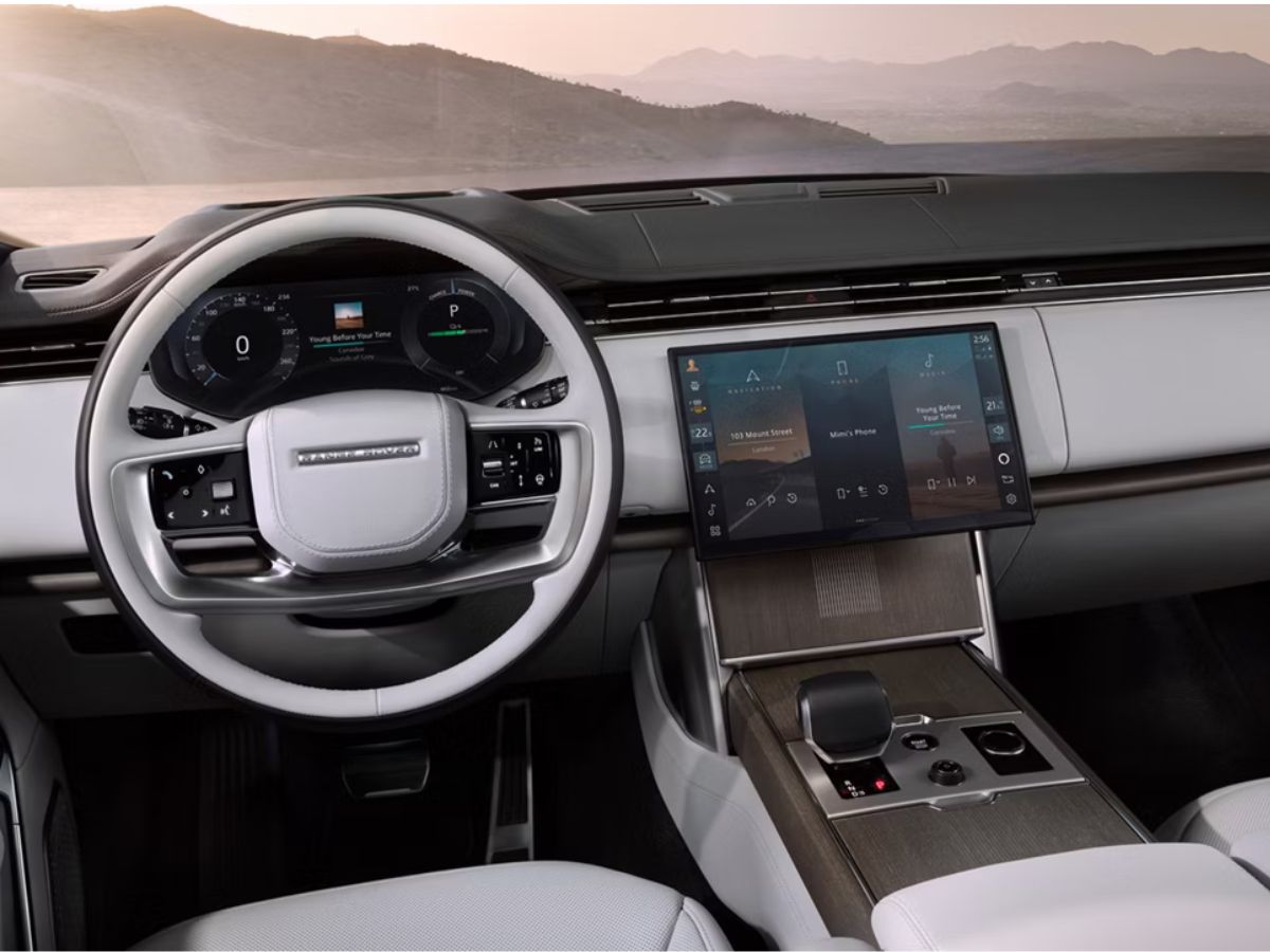Imagen del interior del Range Rover Electric