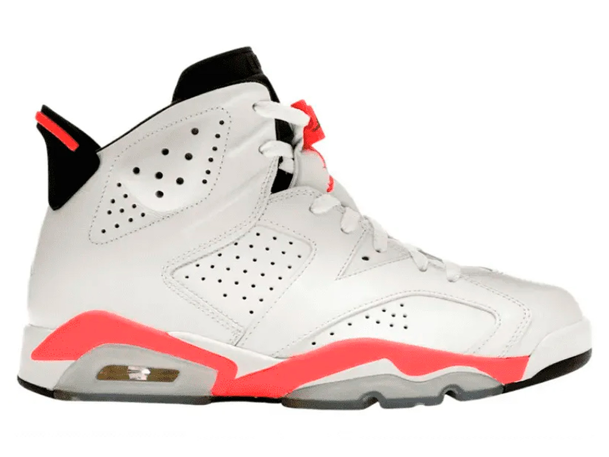 Air Jordan 6 White Infrared 2026 vista perfil