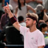 Alejandro Davidovich Fokina celebra el pase a la final del Masters 1000 de Shanghái tras ganar a Alexander Zverev, el 17 de octubre de 2026