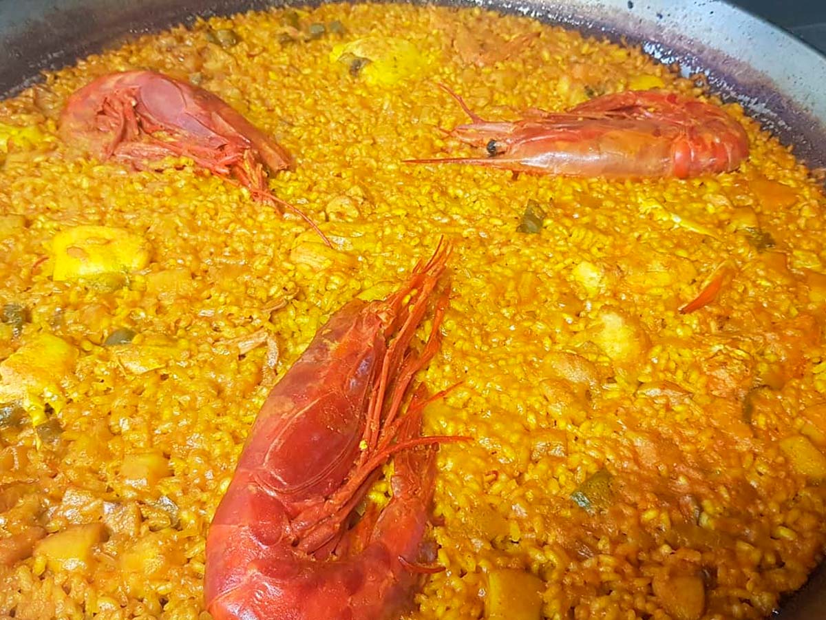 Arroz paella del restaurante Samm en Madrid