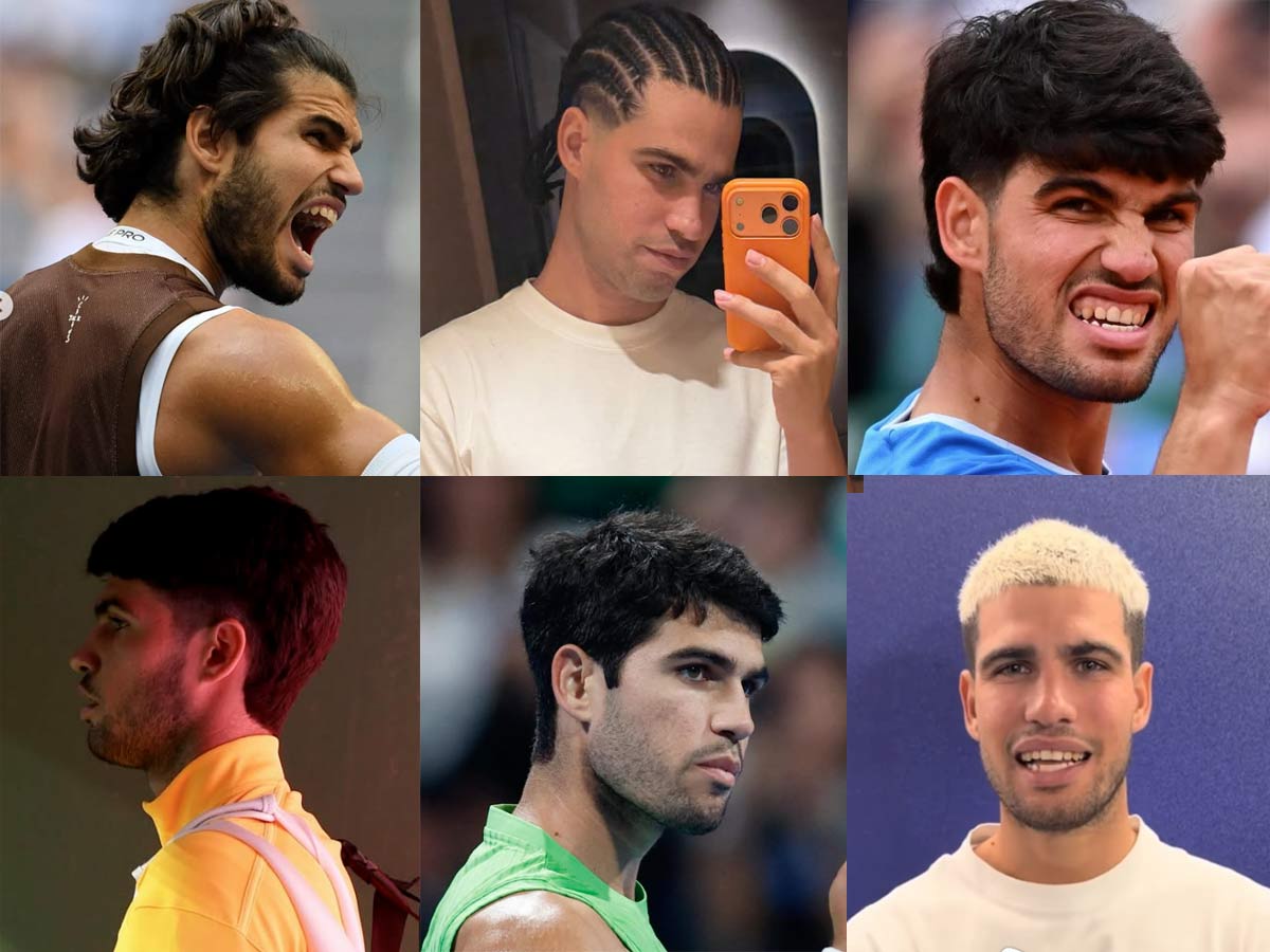 Carlos Alcaraz diferentes cortes de pelo