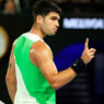 Carlos Alcaraz durante el 1 Point Slam de 2026 en Melbourne Park, enero de 2026