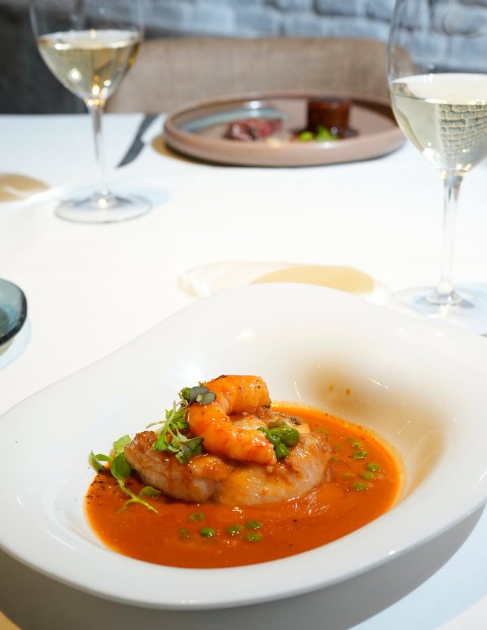 plato de pescado del restaurante Alabaster en Madrid