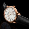 Reloj Glashütte Original x Meissen Mystic Maison con caja de oro rojo de 40 mm, esfera de porcelana y correa negra de piel de aligátor