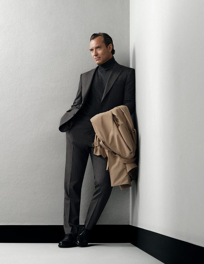 Jude Law vestido de Emidio Tucci otoño 2026