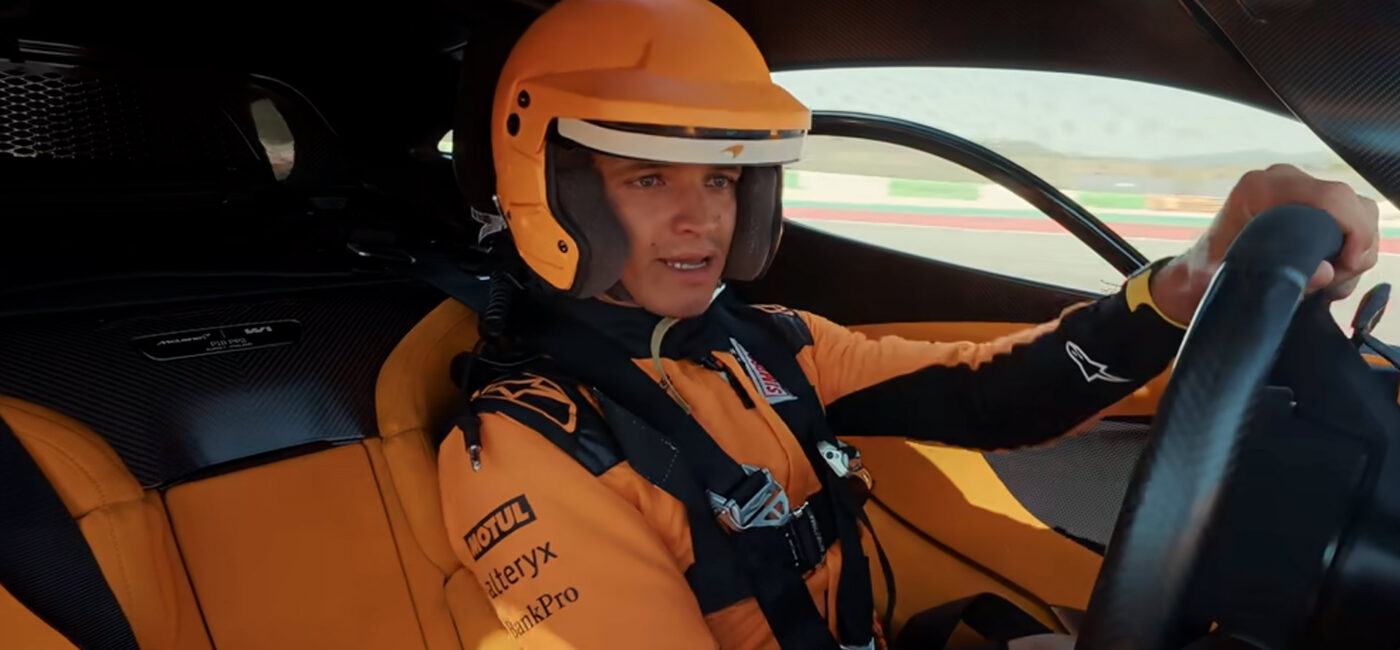 Lando Norris al volante McLaren W1