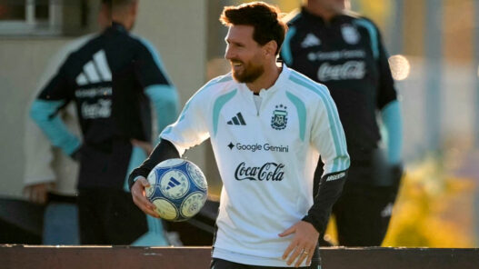 Leo Messi en el último entrenamiento de Argentina antes del amistoso ante Benín, Buenos Aires, 5 de octubre de 2026.