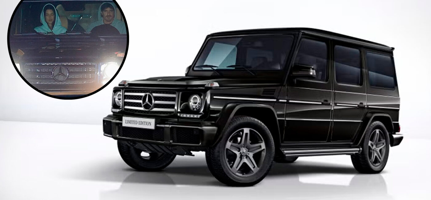 Mercedes-Benz Clase G actual en verde oscuro con paquete vintage MANUFAKTUR visto de tres cuartos delantero en estudio
