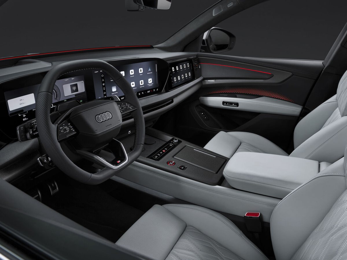 Audi Q9 de 7 plazas de tres cuartos delantero, imagen oficial de la sala de prensa de Audi