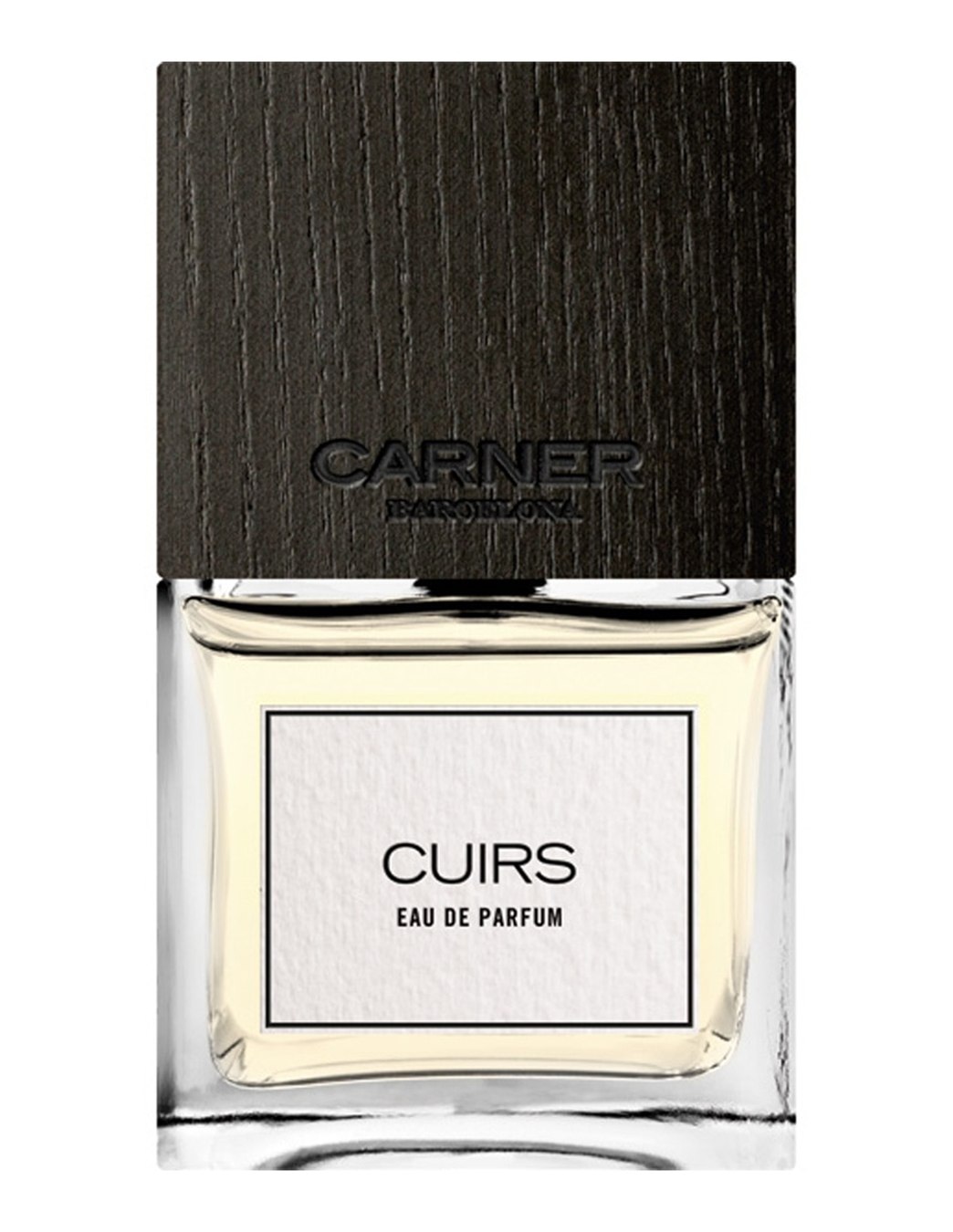 Frasco de Carner Barcelona Cuirs Eau de Parfum con tapón de madera negra