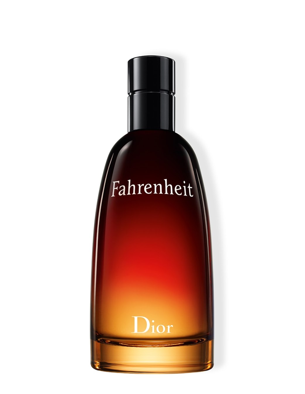 Frasco degradado de rojo a negro de Dior Fahrenheit Eau de Toilette