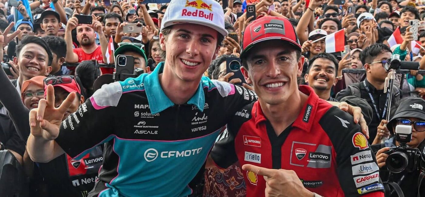 Foto de Máximo Quiles con Marc Márquez