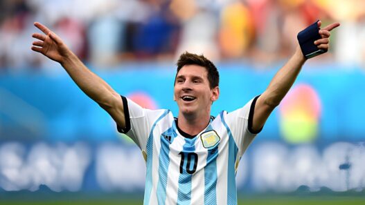 Foto de Leo Messi en los cuartos de final del Mundial 2014