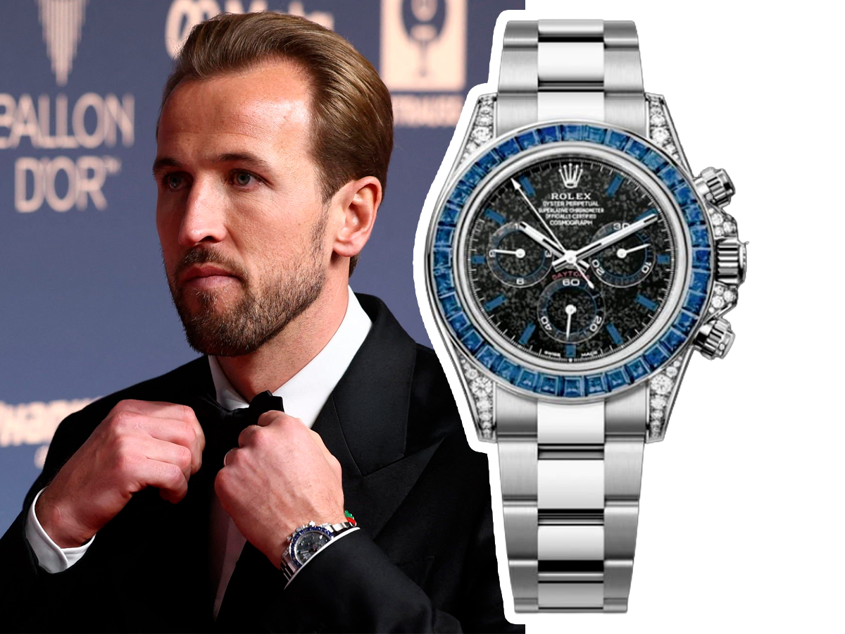Harry Kane con Un Rolex Cosmograph Daytona Ref. 126599TSA «Blue Sapphire» ultrararo y fuera de catálogo
