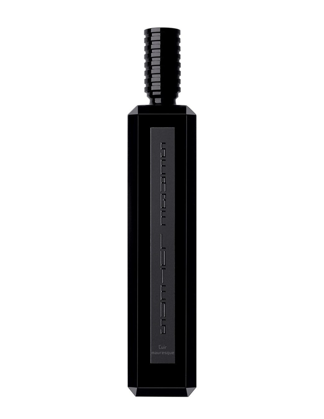 Frasco negro y estrecho de Serge Lutens Cuir Mauresque Eau de Parfum