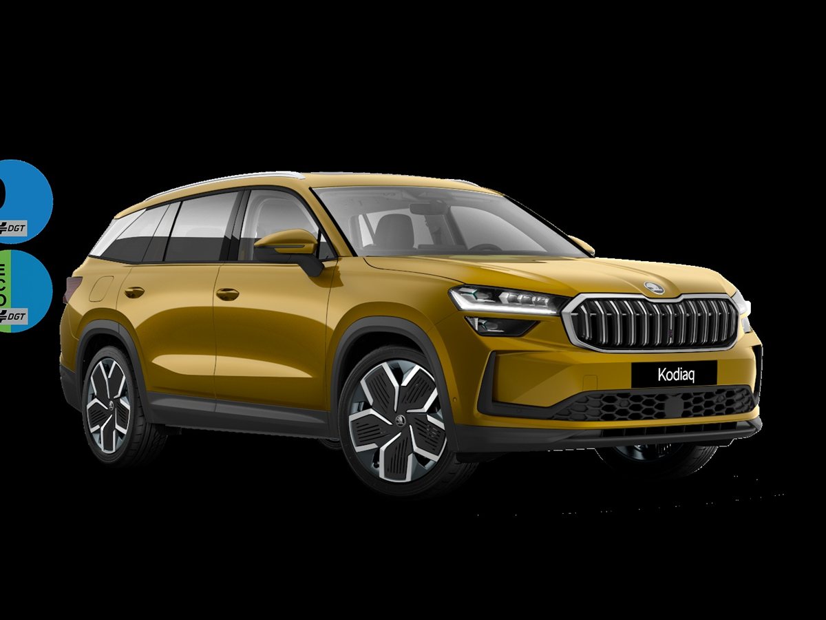 Skoda Kodiaq de tres cuartos delantero, imagen oficial de la ficha de skoda.es
