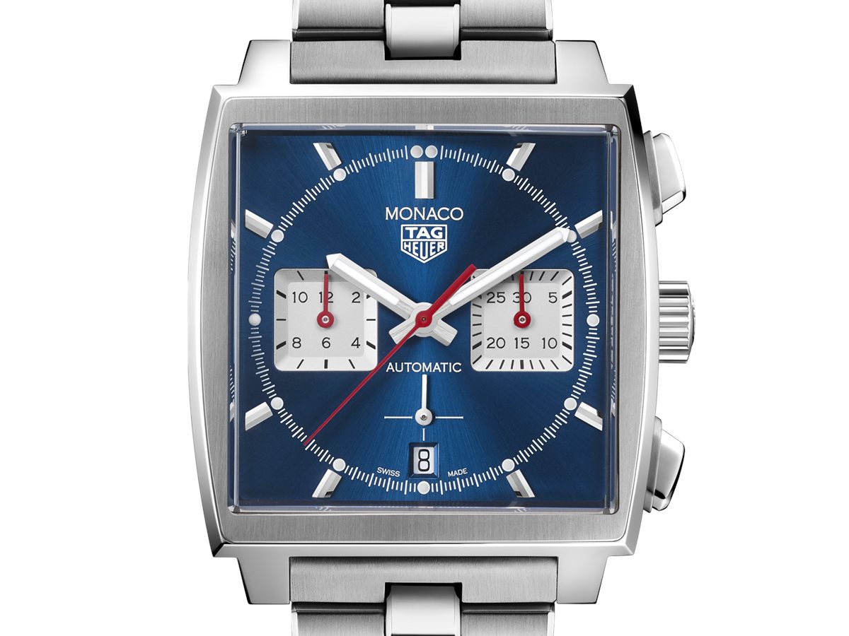 TAG Heuer Monaco Chronograph CBL2111.BA0644 de acero con esfera azul y brazalete