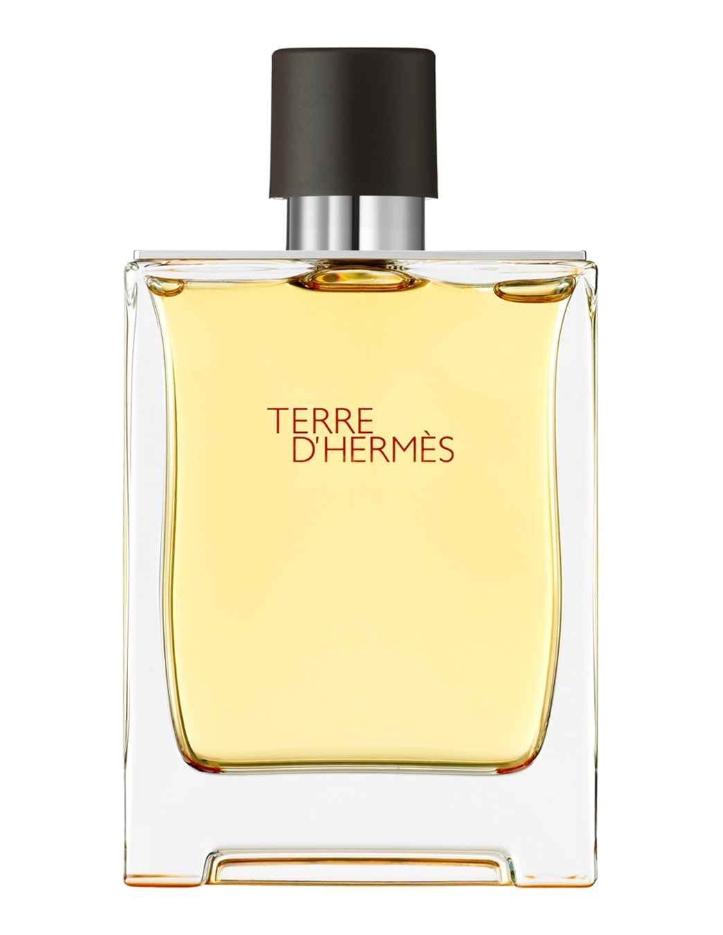 Frasco ámbar con tapón negro de Terre d'Hermès Parfum